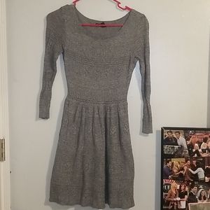 Lace sweater dress